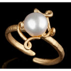 Michael Michaud Pea Pod Single Pearl Adjustable Ring