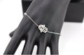 Moroccan 925 Sterling Silver Hamsa Crystal Adjustable Bracelet