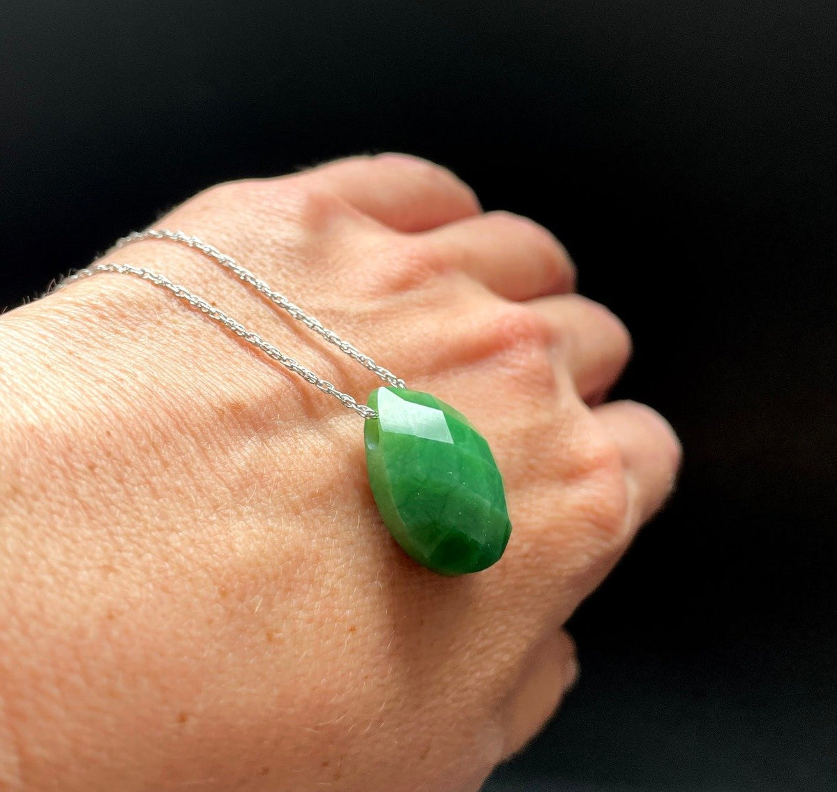 Faceted Teardrop Pendant 17*22mm - Sarasotabydesign
