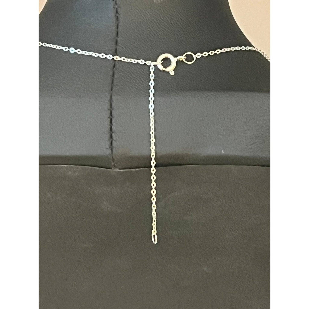 Sterling silver Australian boulder black opal pendant necklace