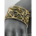 Michael Vincent Michaud 18K Gold Plated Sage Cuff Bracelet