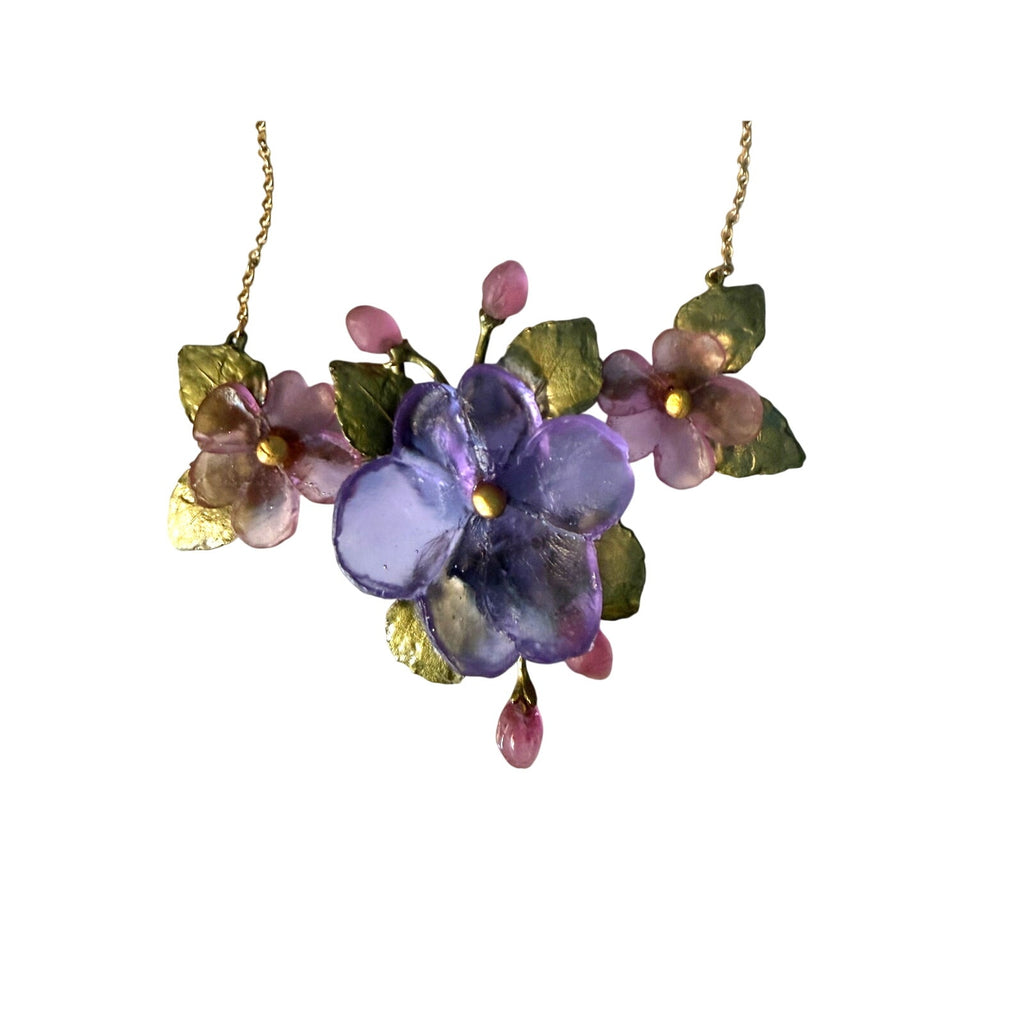 Michael Michaud Cast Glass Impatiens Necklace