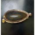 Rare Signed Nadine Leo Mississippi River Pearl Co 18K Pearl Agate Brooch