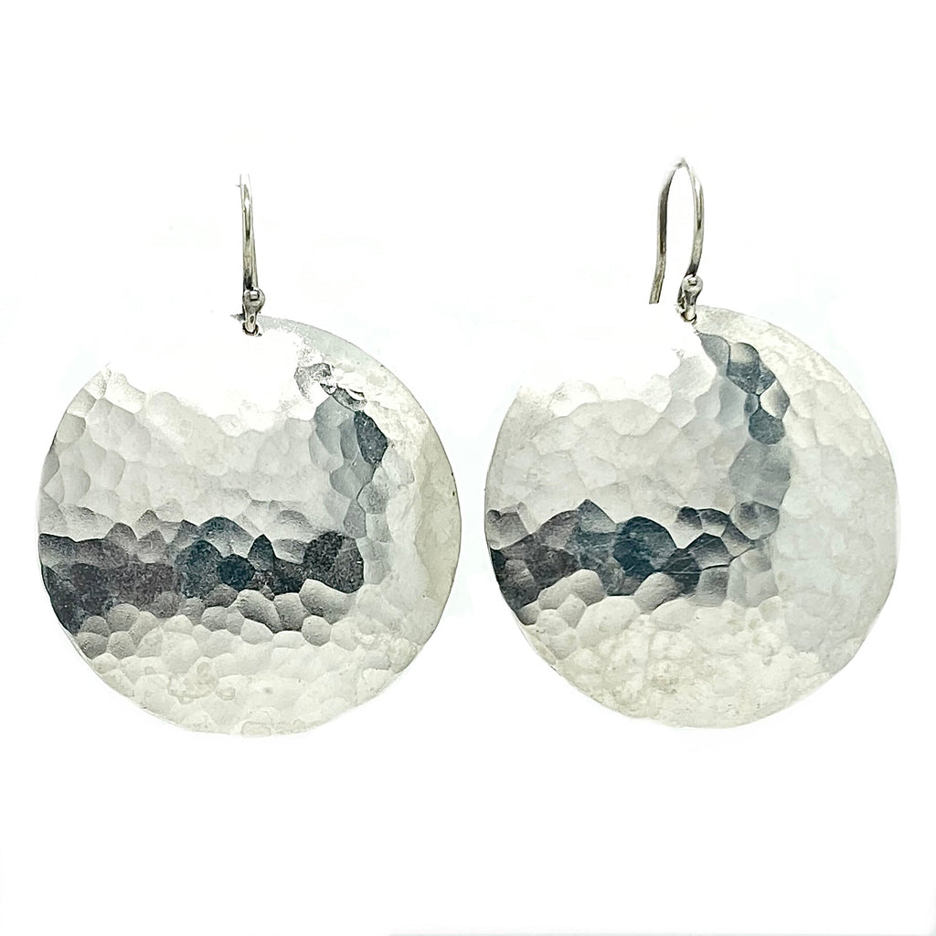 Alison Morse Full Moon Earrings in Sterling Silver | Moon Phase Earrings