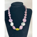 Genuine Certified Murano Lavender or Lilac Colored Glass Beaded Necklace - Sarasotabydesign