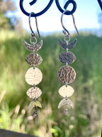 Alison Morse Moon Phase Earrings in Sterling Silver
