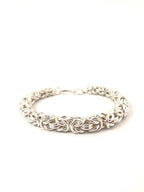 Alison Morse Chunky Byzantine Chainmaille Bracelet in Silver