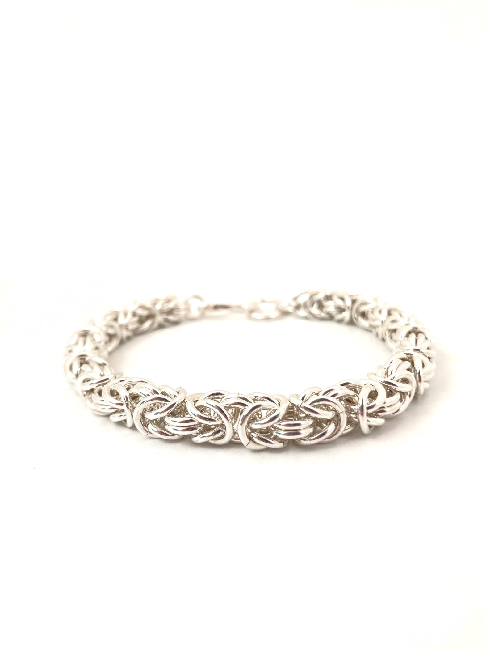 Alison Morse Chunky Byzantine Chainmaille Bracelet in Silver