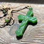 Jade Crucifix Pendant, 4814 - Sarasotabydesign