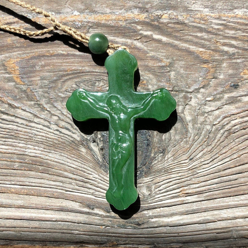 Jade Crucifix Pendant, 4814 - Sarasotabydesign