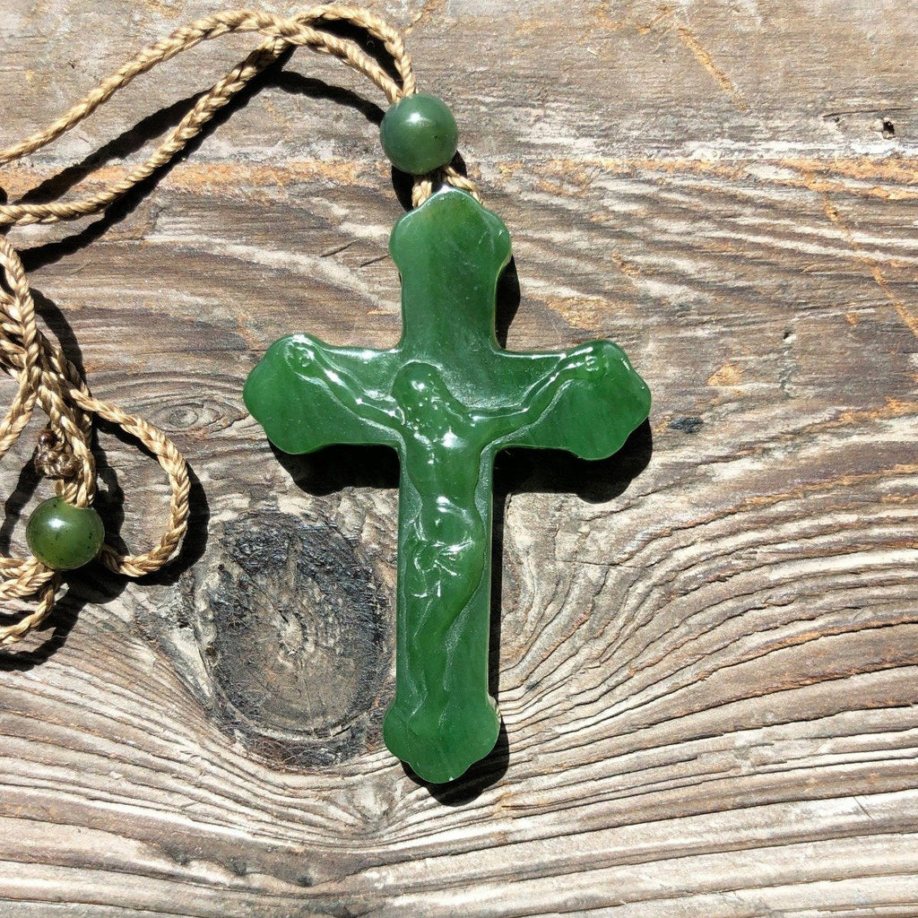 Jade Crucifix Pendant, 4814 - Sarasotabydesign