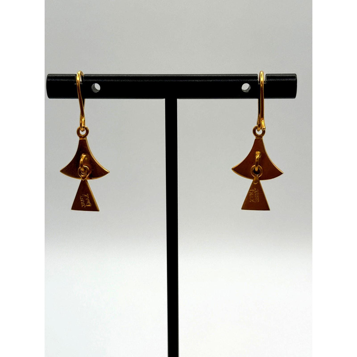 Jane Diaz Gold Plated Short Fan Cascade Earrings - Sarasotabydesign