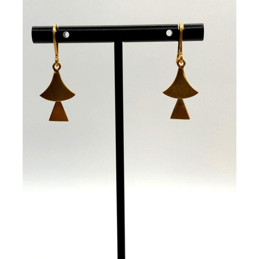 Jane Diaz Gold Plated Short Fan Cascade Earrings - Sarasotabydesign