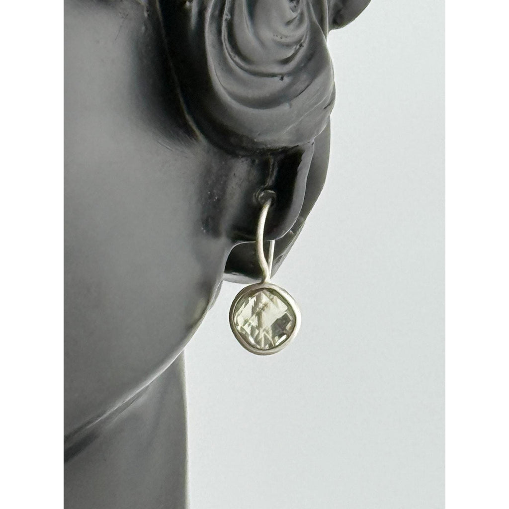 Jane Diaz Small Faceted Organic Stone Drops Dangle Earrings - Sarasotabydesign