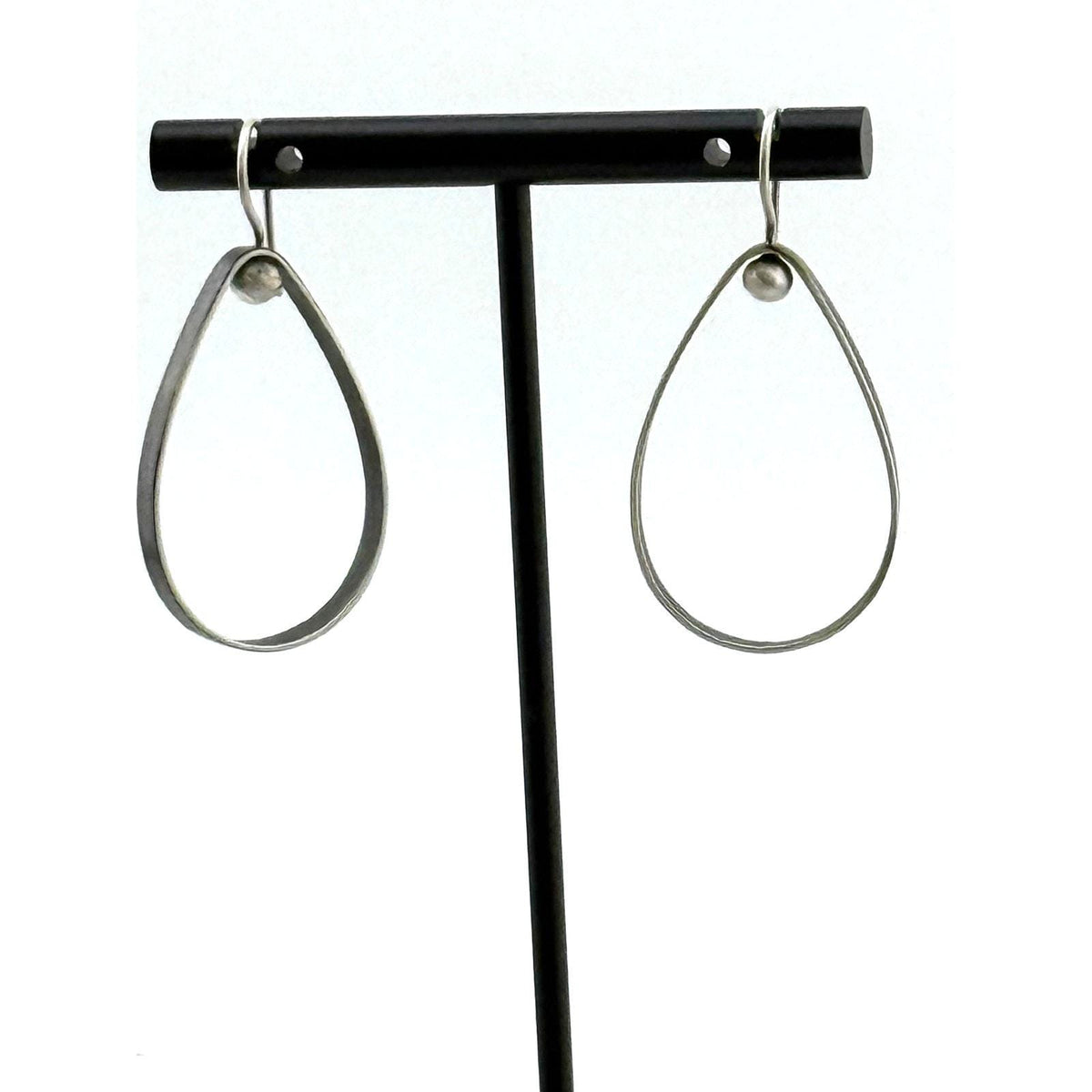 Jane Diaz Sterling Silver Triangle Mobile Drop Earrings - Sarasotabydesign