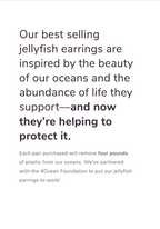 Alison Morse Mini Jellyfish Earrings in Sterling Silver with Turquoise Beads and Hypoallergenic Niobium Earwires