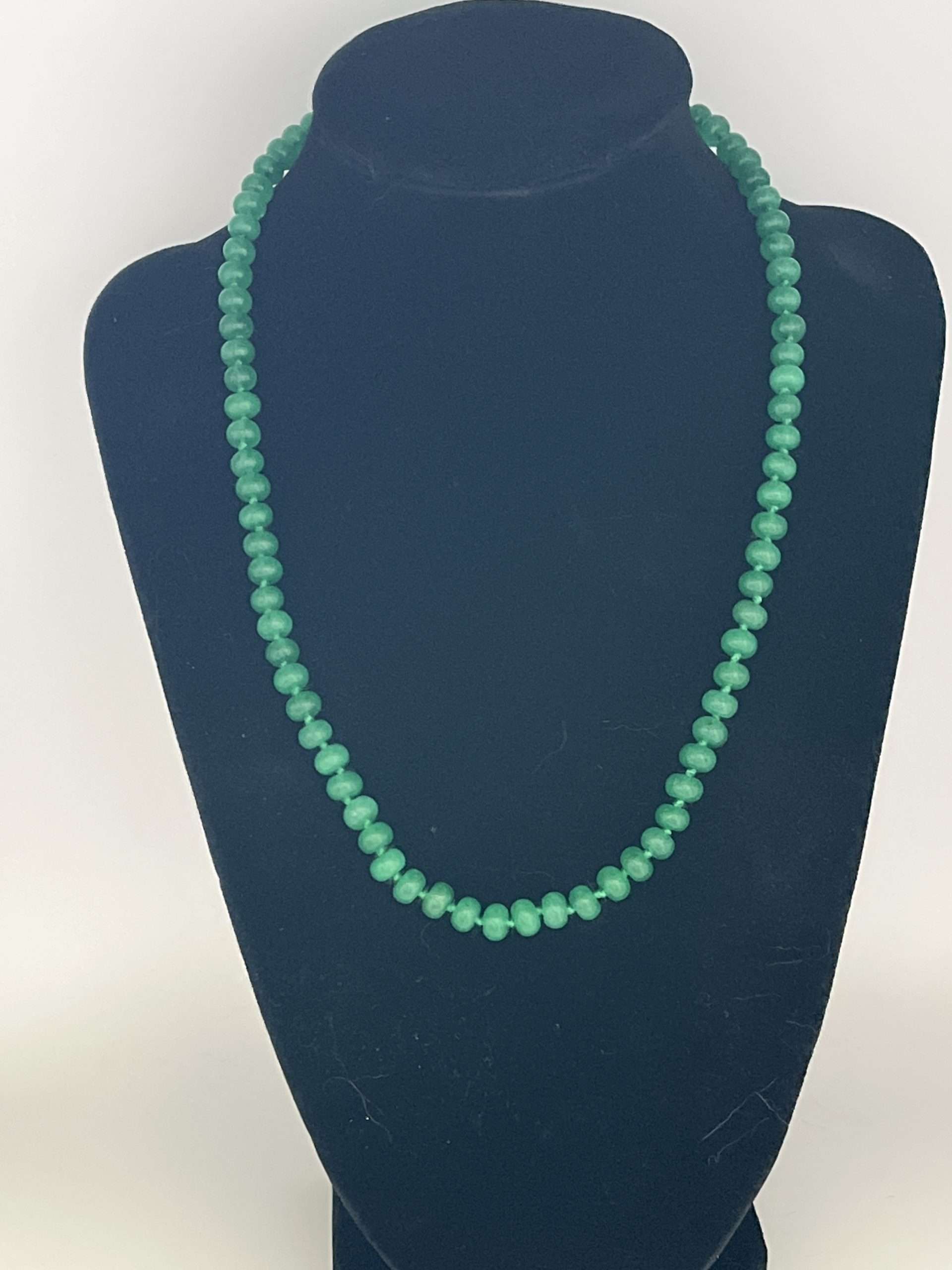 Genuine Jade 18 inch Beaded Necklace