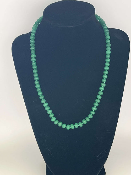 Genuine Jade 18 inch Beaded Necklace