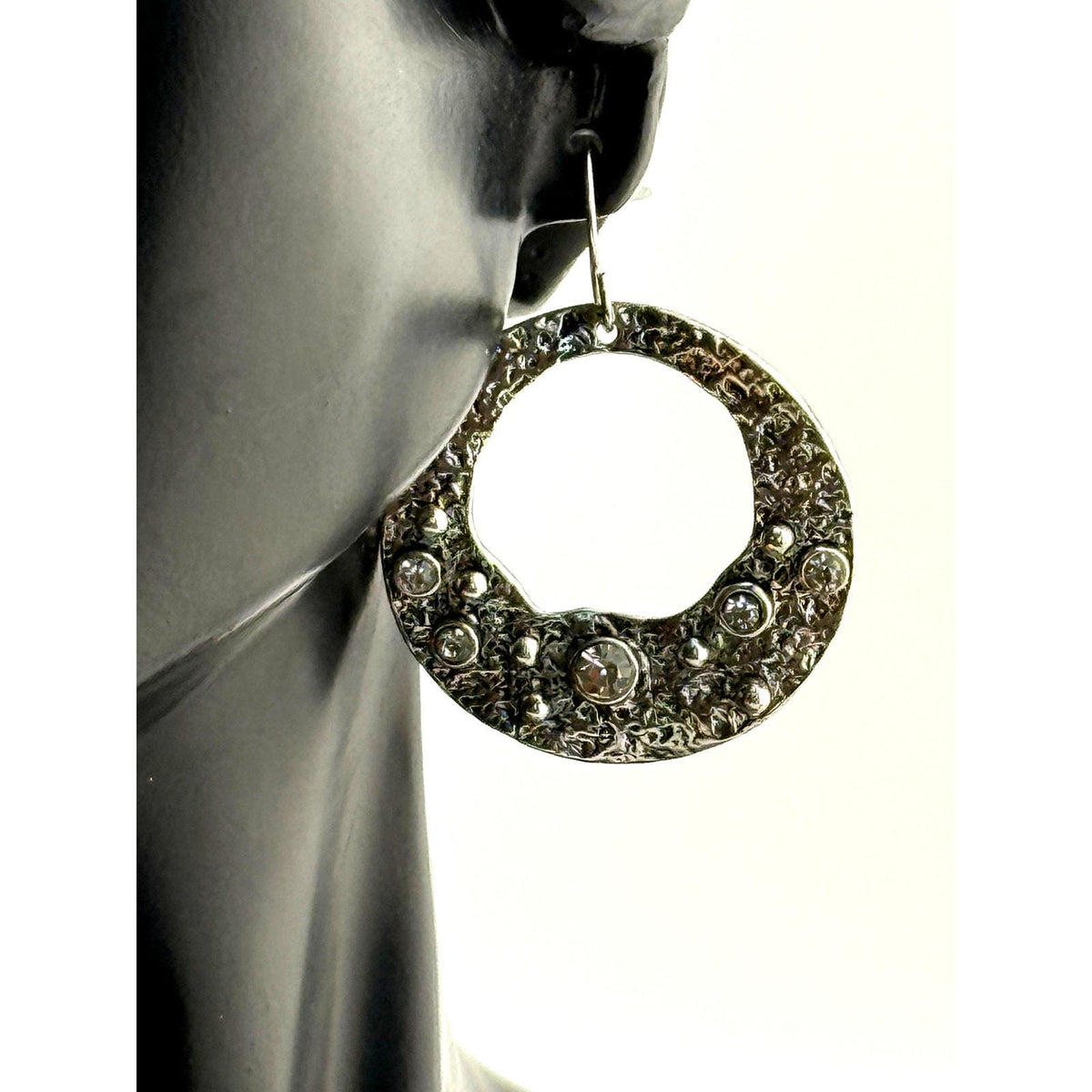 Karine Sultan Embellished Circle Drop Dangle Earrings - Sarasotabydesign