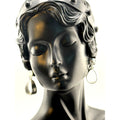 Karine Sultan Silver Oval Cut-Out Drop Earring