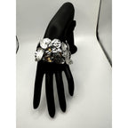Karine Sultan Silver Tone Hammered Cuff Bracelet - Sarasotabydesign