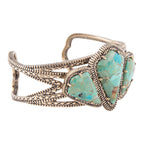 Barse Jewelry Maltese Blue Turquoise Golden Cuff Bracelet