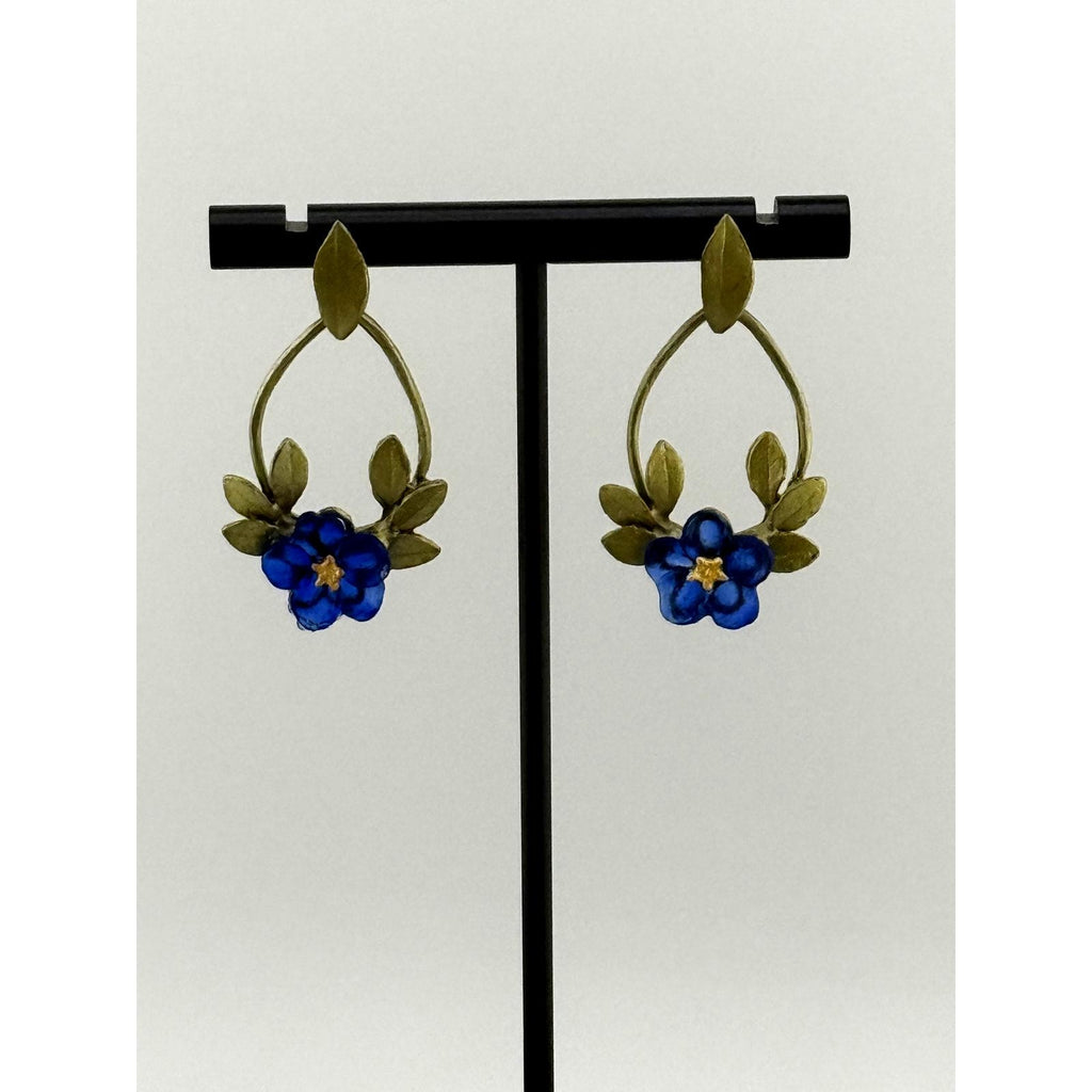 Michael Michaud Blue Violet Hoop Earrings - Sarasotabydesign