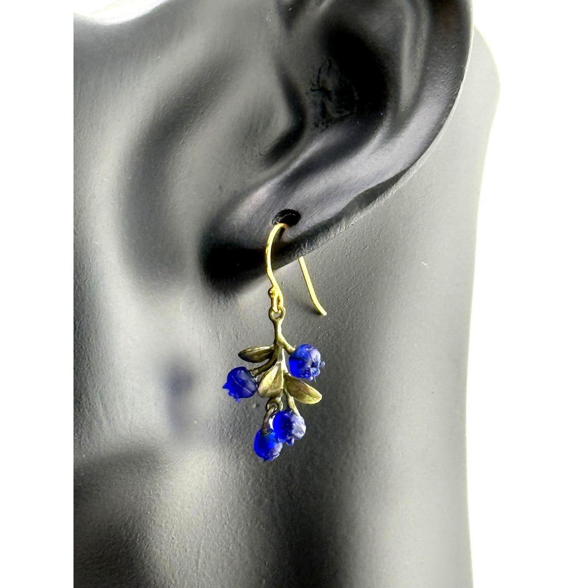 Michael Michaud Blueberry Dangle Wire Earrings