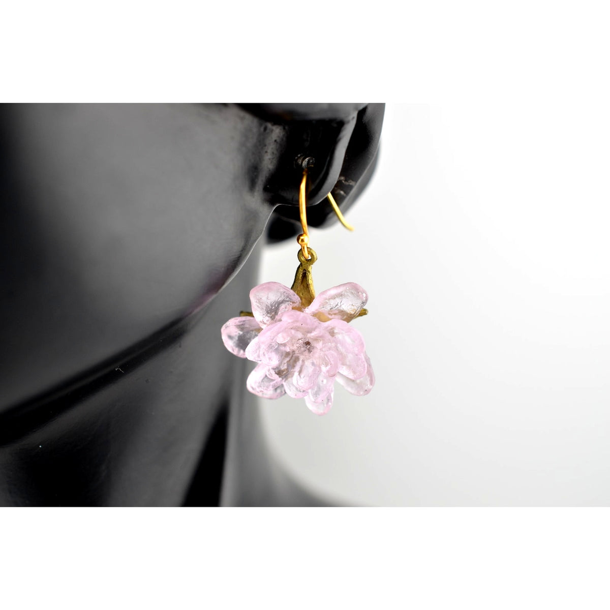 Michael Michaud Blushing Rose Wire Earrings