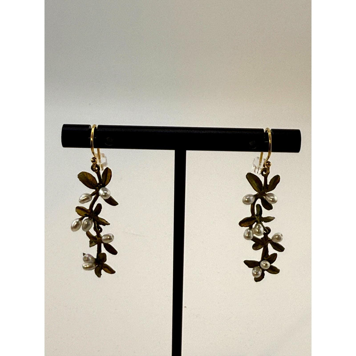 Michael Michaud Flowering Thyme Long Dangle Wire Earrings - Sarasotabydesign