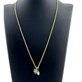 Michael Michaud Forget Me Not and Pearl Pendant Necklace
