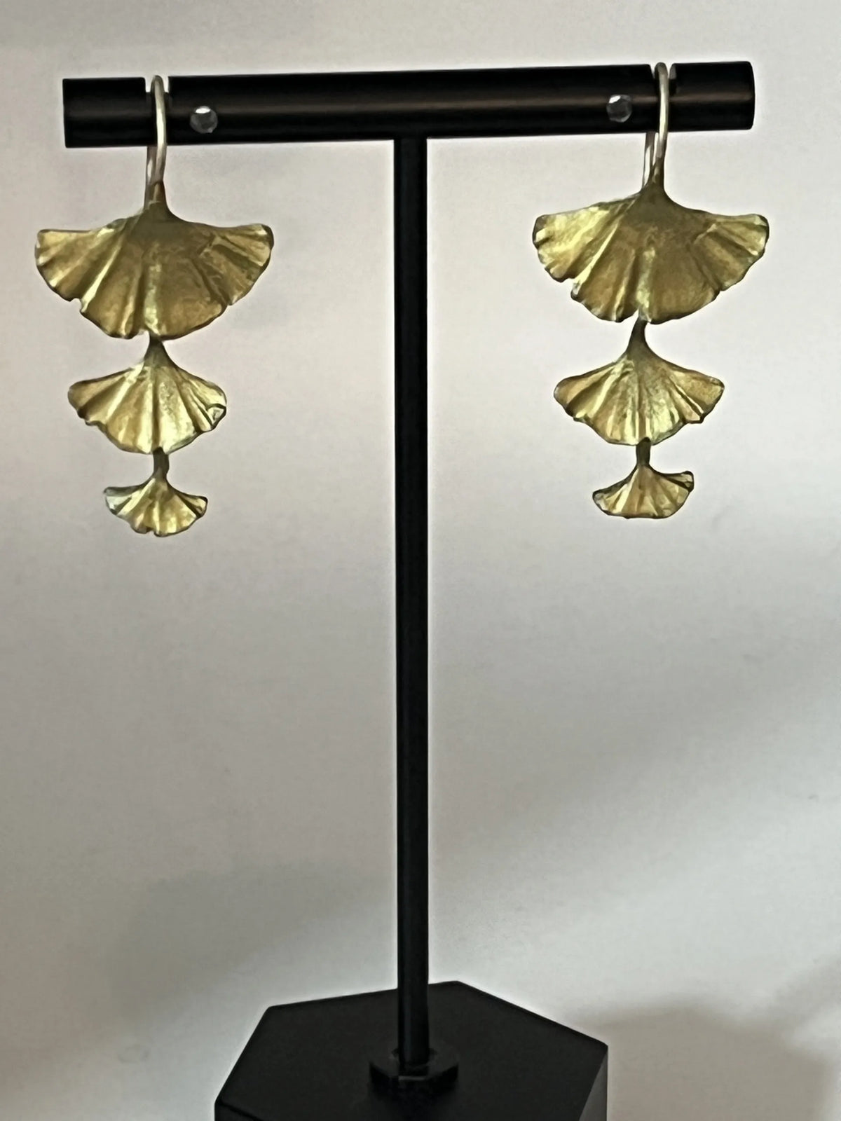 Michael Michaud Ginkgo Triple Drop Wire Earrings