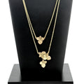 Michael Michaud Hydrangea Double Layer Pendant Necklace