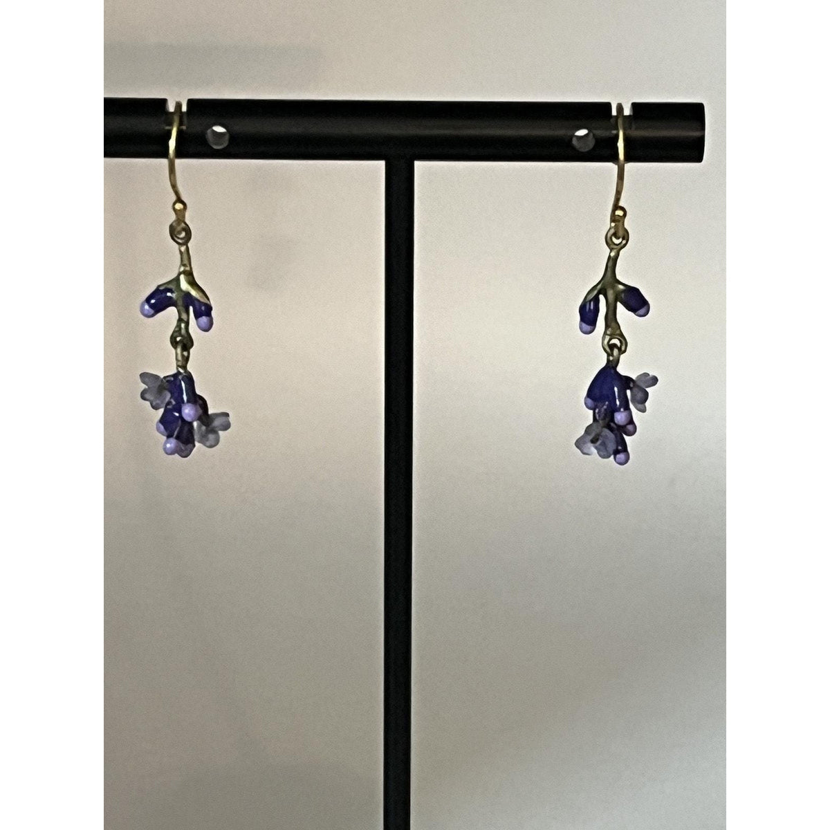 Michael Michaud Lavender Dangle Wire Earrings - Sarasotabydesign