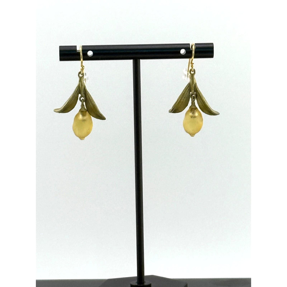 Michael Michaud Lemon Drop Dangle Leaf Wire Earrings - Sarasotabydesign