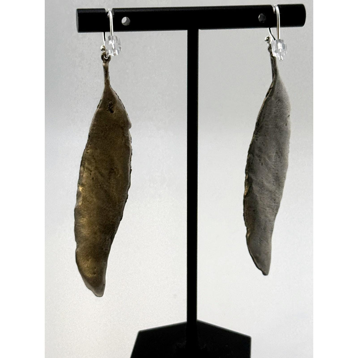 Michael Michaud Long Silver Leaf Wire Earrings - Sarasotabydesign