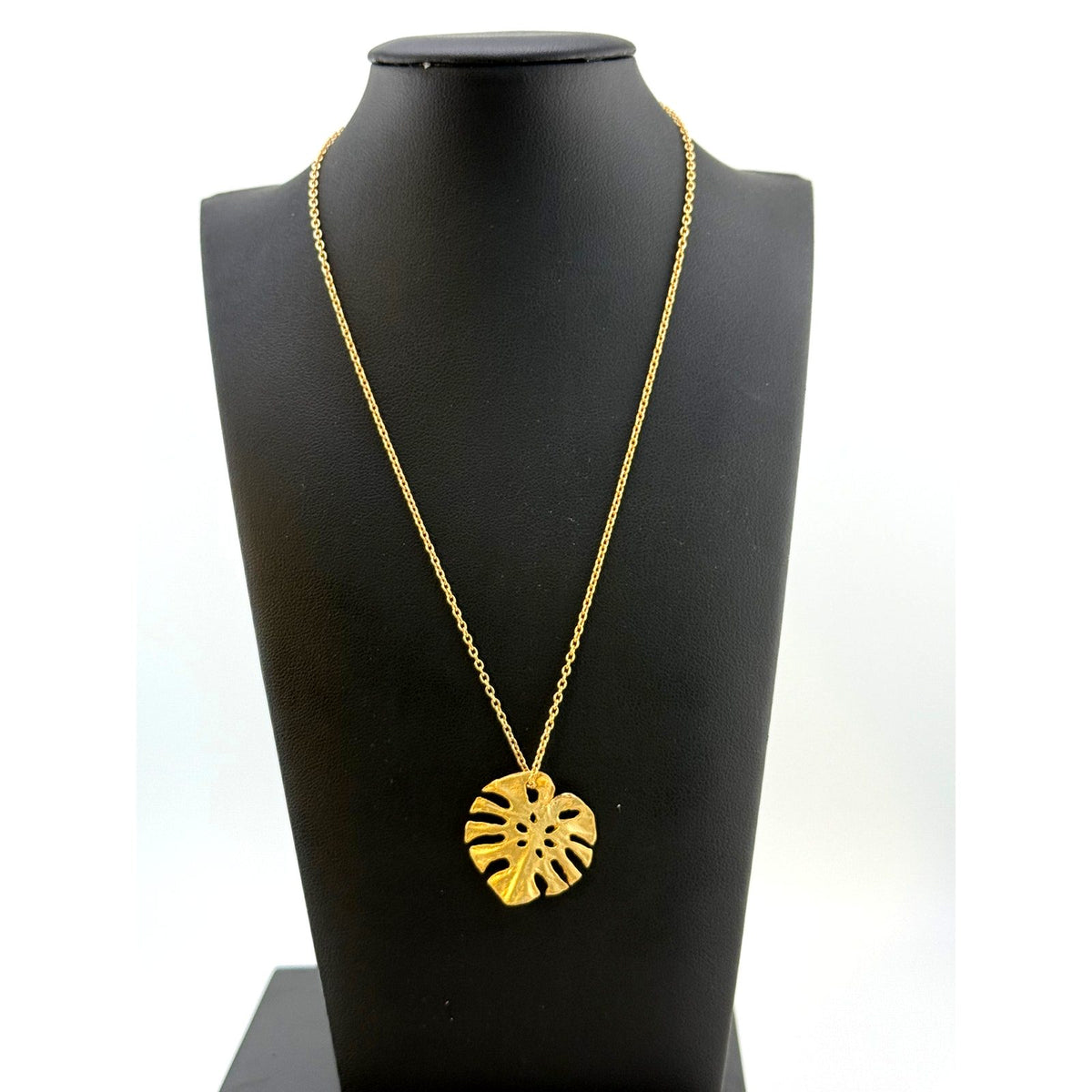 Michael Michaud Monstera Plant Pendant Necklace