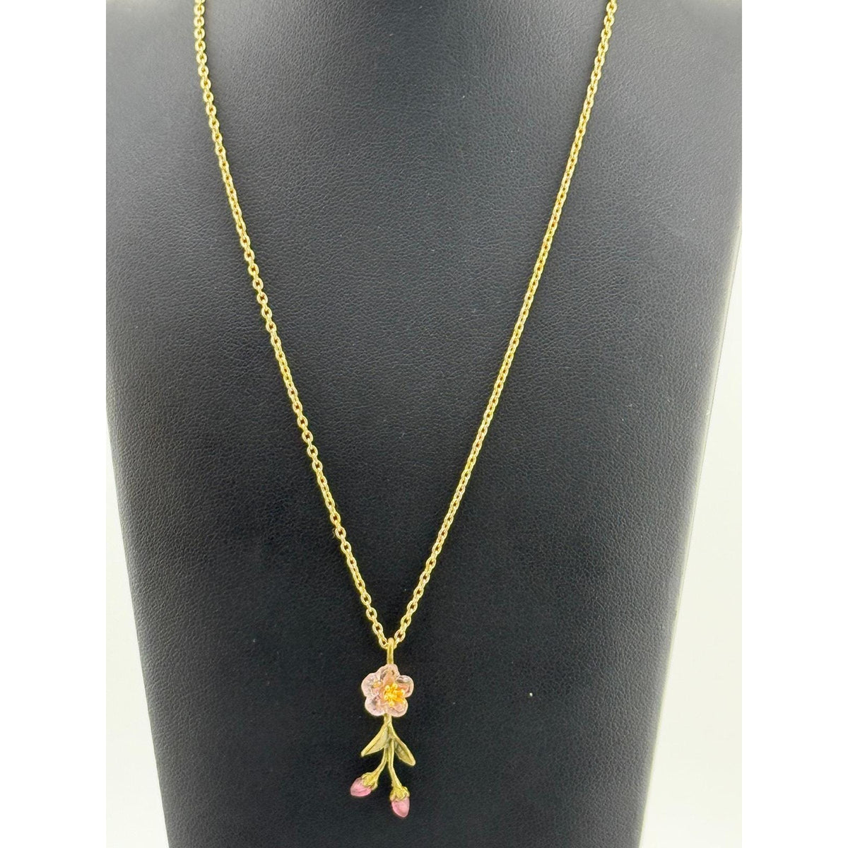 Michael Michaud Peach Blossom Dainty Drop Pendant Necklace - Sarasotabydesign