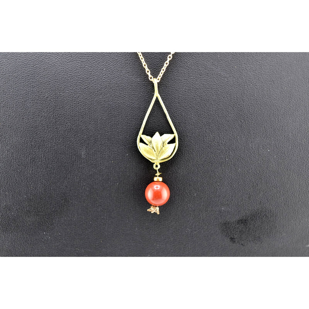 Michael Michaud Pomegranate Tear Drop Pendant Necklace
