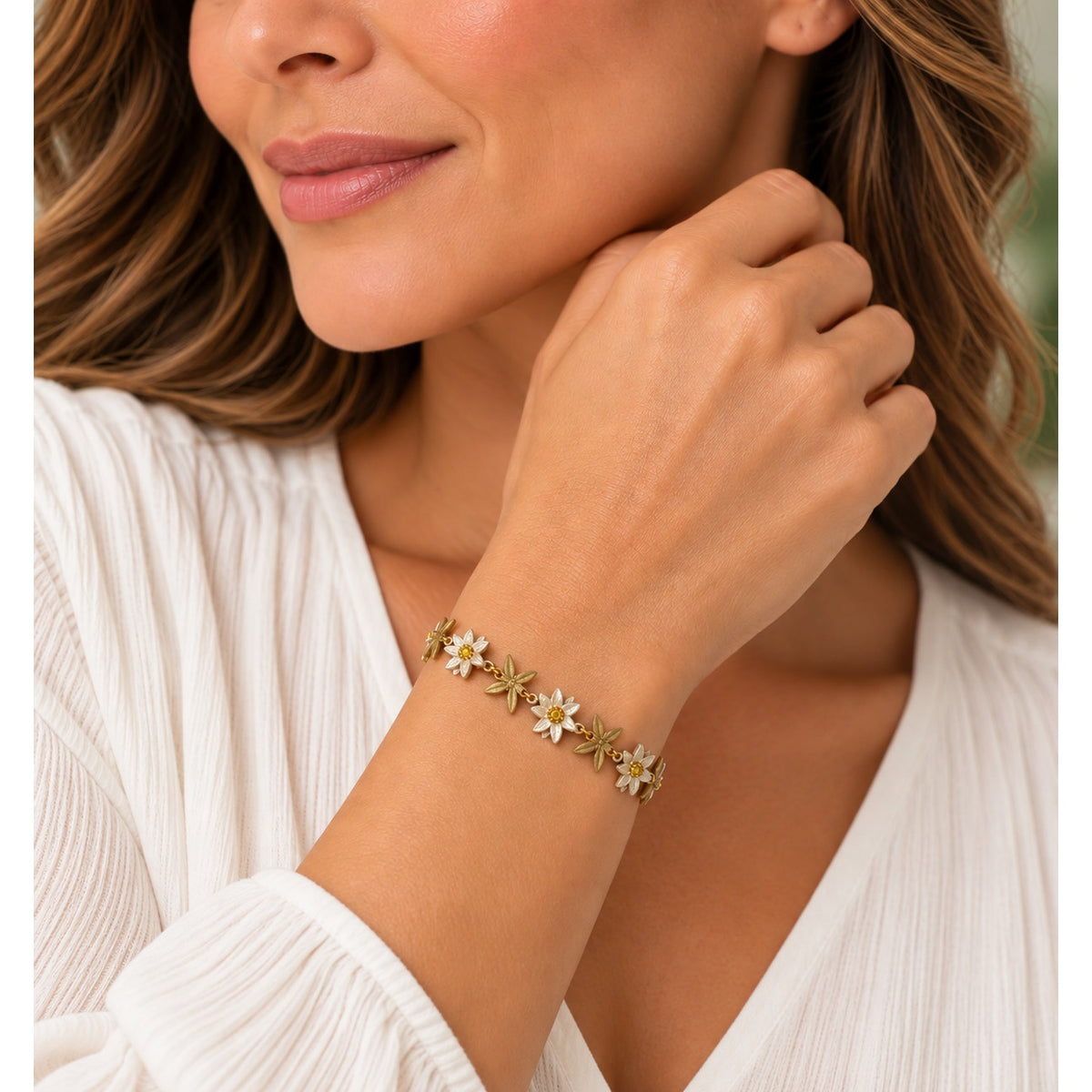 Michael Michaud White Edelweiss Bracelet - Sarasotabydesign