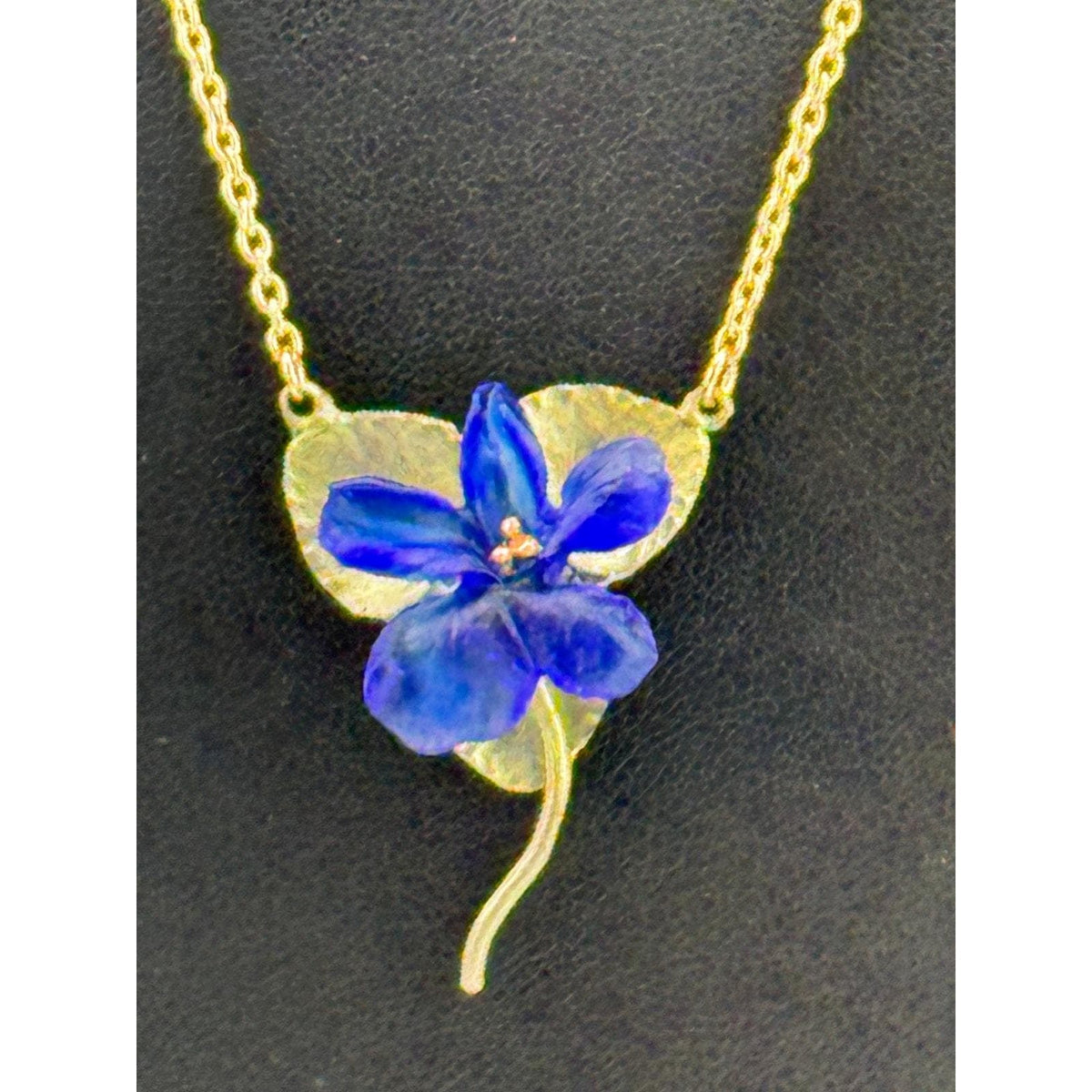 Michael Michaud Wild Violet Single Flower Pendant Necklace - Sarasotabydesign