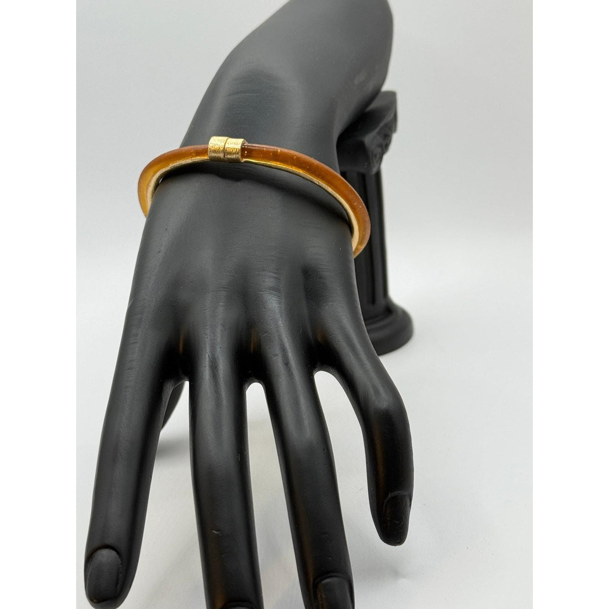 Michael Vincent Michaud 18K Gold Plated Amber Bangle Bracelet - Sarasotabydesign