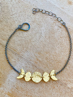Alison Morse Moon Phase Bracelet in Oxidized Sterling Silver and Brass