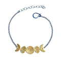 Alison Morse Moon Phase Bracelet in Oxidized Sterling Silver and Brass