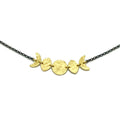 Alison Morse Moon Phase Necklace in Oxidized Sterling Silver and Brass