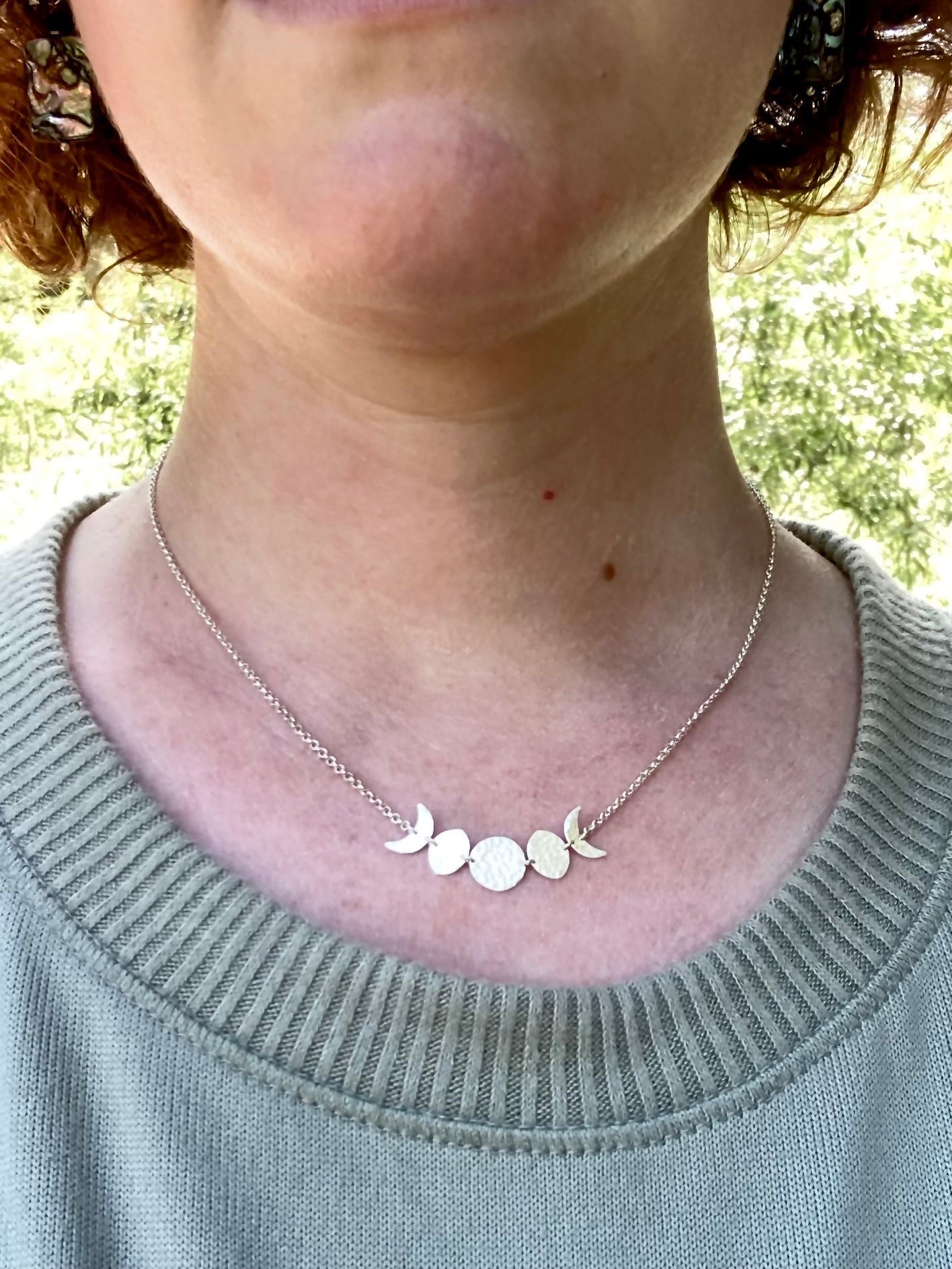 Alison Morse Moon Phase Necklace in Sterling Silver