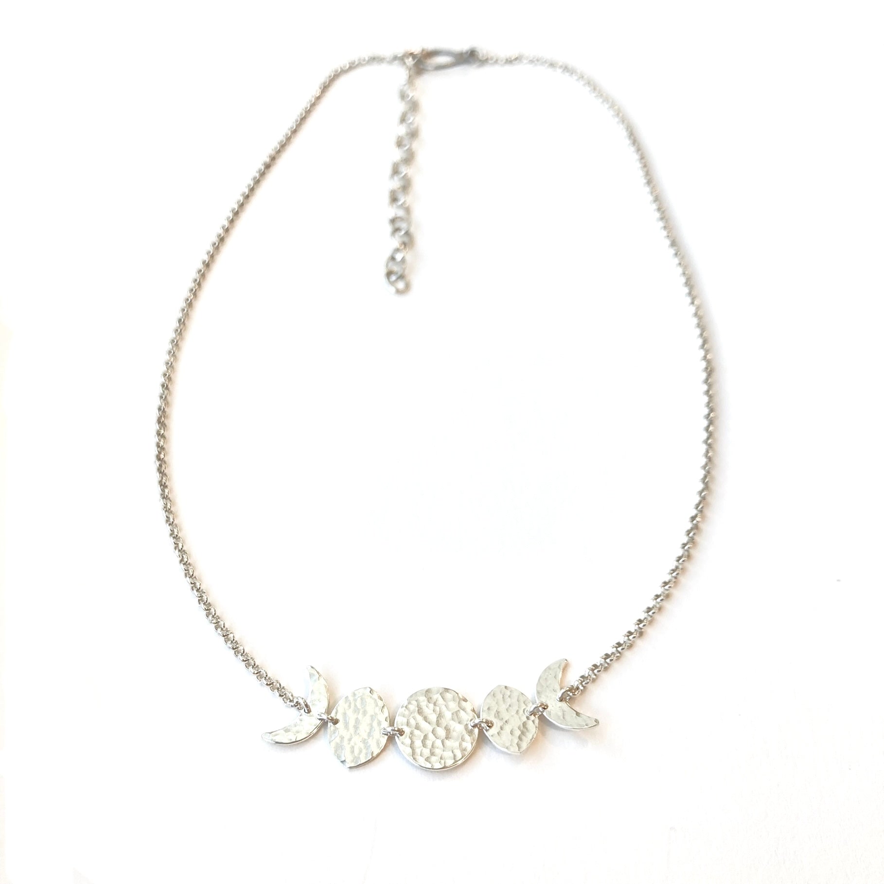 Alison Morse Moon Phase Necklace in Sterling Silver