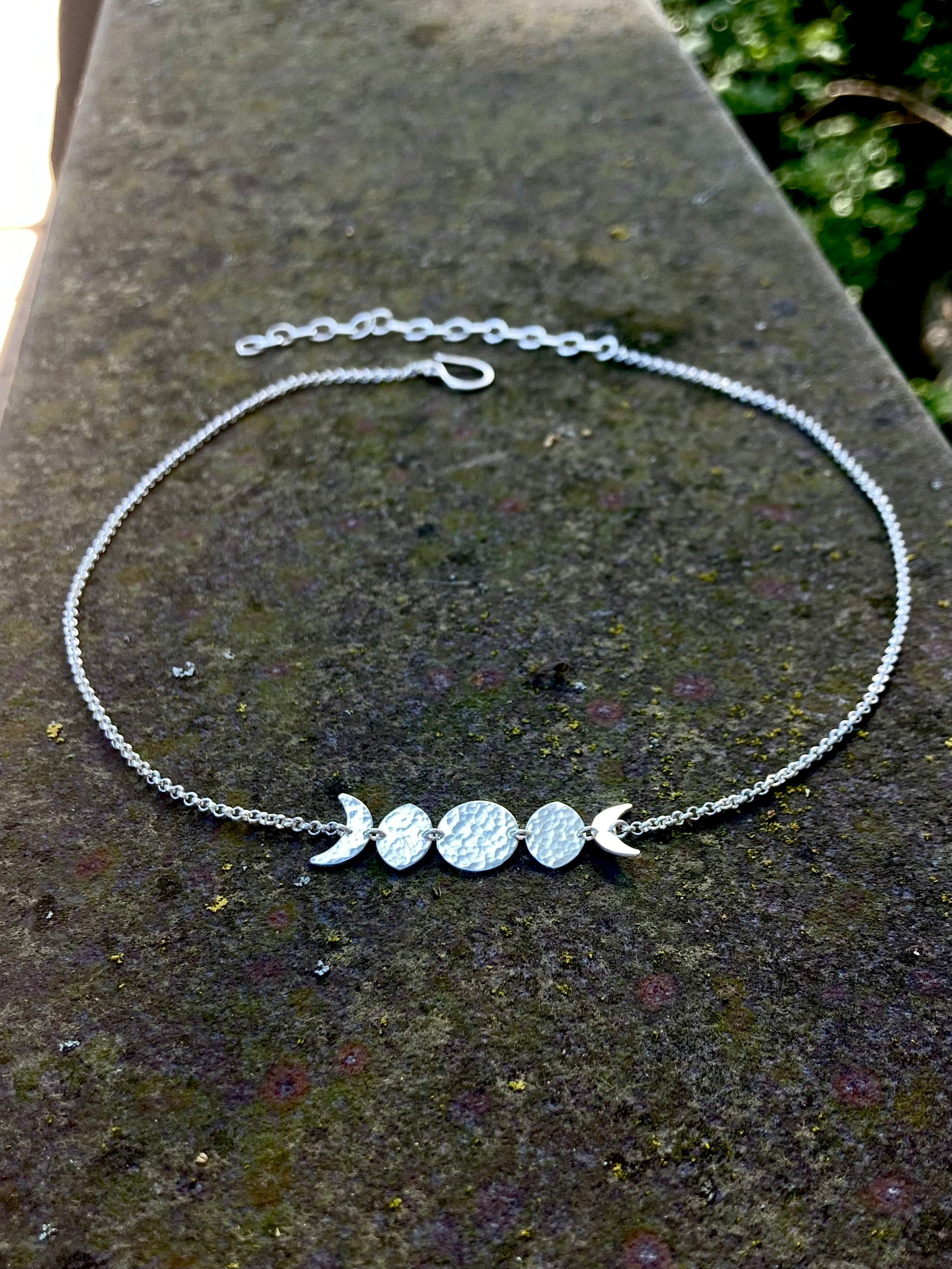 Alison Morse Moon Phase Necklace in Sterling Silver