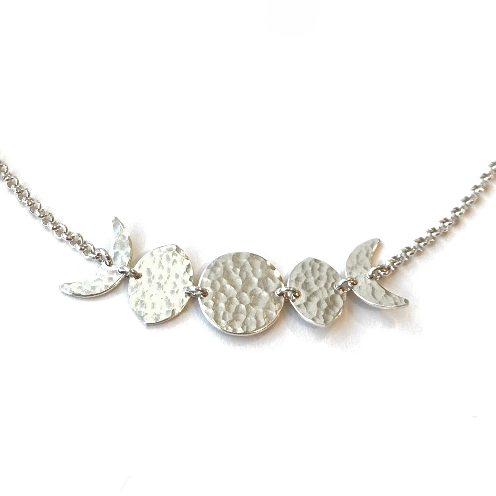 Alison Morse Moon Phase Necklace in Sterling Silver