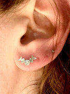 Alison Morse Moon Phase Stud Earrings in Sterling Silver